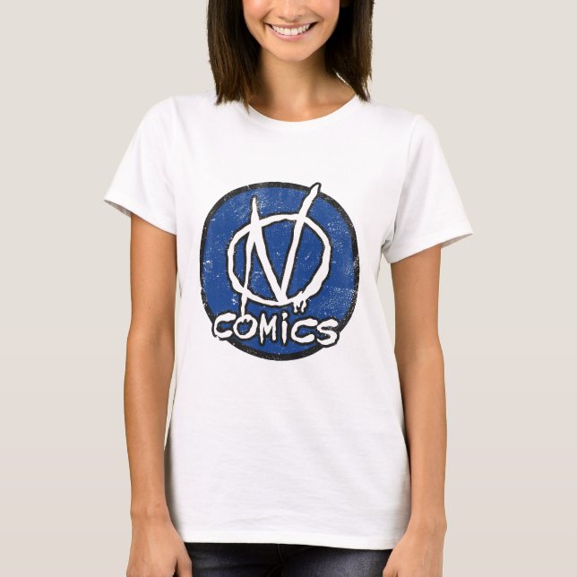 Bedrövad NComics logotyp Tee Shirt (Framsida)