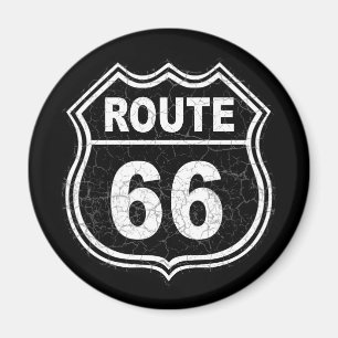 Bedrövad rutt 66 magnet
