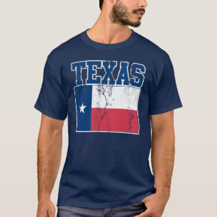 (Bedrövad) Texas statlig flaggaT-tröja, Tee