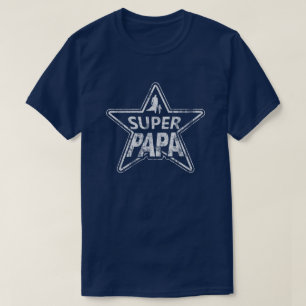 Bedrövad toppen pappa t-shirt