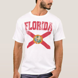 (Bedrövade) Florida statlig flaggaT-tröja, T Shirt