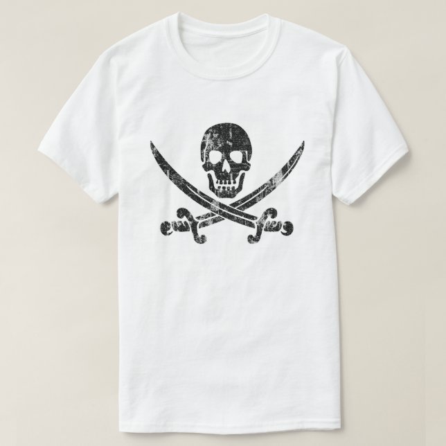 Bedrövade Jolly Roger T-shirt (Design framsida)