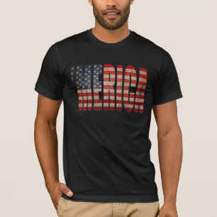 'Bedrövade MERICA-vintage US-flaggaT-tröja Tröja