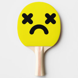Bedrövat Gult Ansikte Pingisracket