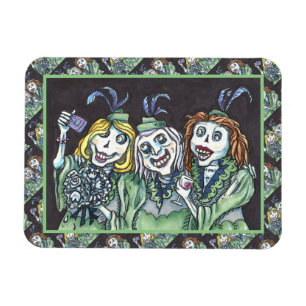 BEDRÖVLIGA OTÄCKA ZOMBIE-BRUDJUNGFRUR TAR EN SELFI MAGNET