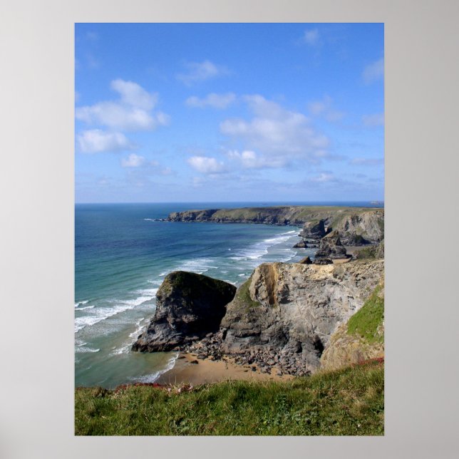 Bedruthan Steps, Cornwall Poster (Framsidan)