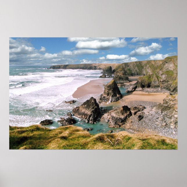 Bedruthan Steps, Cornwall Poster (Framsidan)