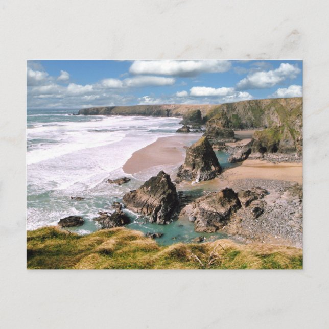 Bedruthan Steps, Cornwall Vykort (Framsida)