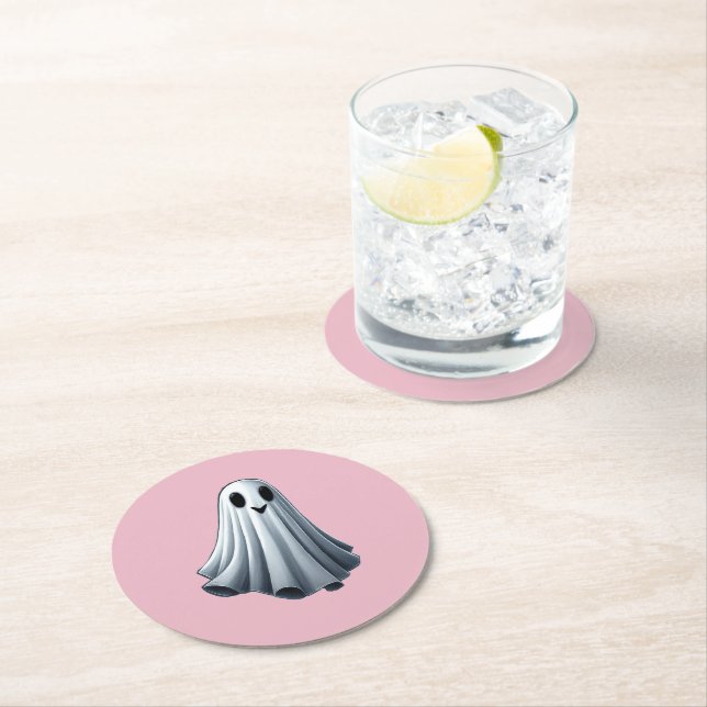 Bedsheet Ghost Underlägg Papper Rund (Insitu)