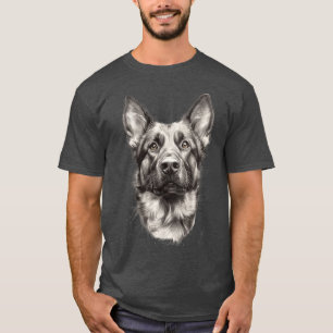 Bedsk Gammel Vallhund Skiss Söt Hund T Shirt