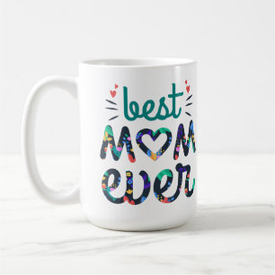 Bedt mamma all söt blommigt-typografi kaffemugg
