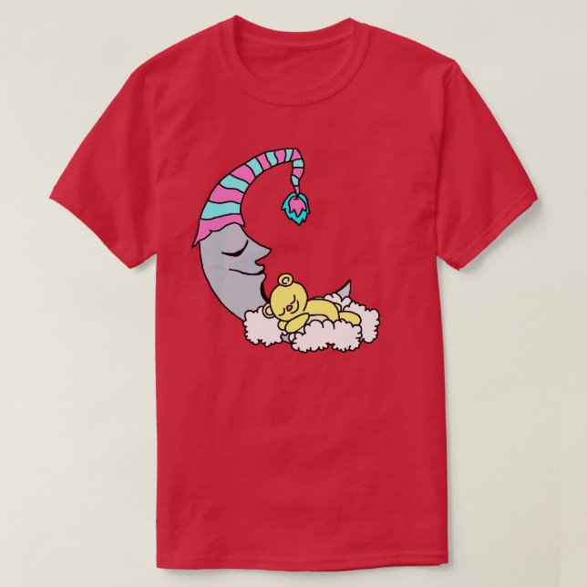 Bedtime Måne Bear T Shirt (Design framsida)