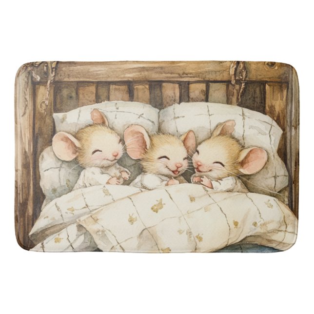 Bedtime Mice Bath Mat Badrumsmatta (Framsidan)