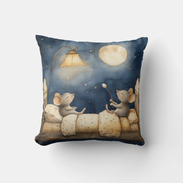 Bedtime Mice Dekorativ kudde (Framsida)