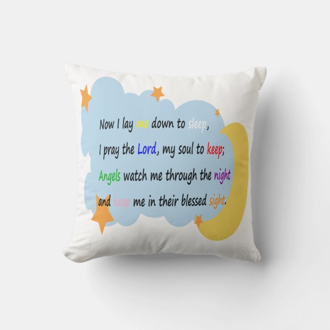 Bedtime Prayer Pillow (pojkar) Kudde (Framsida)