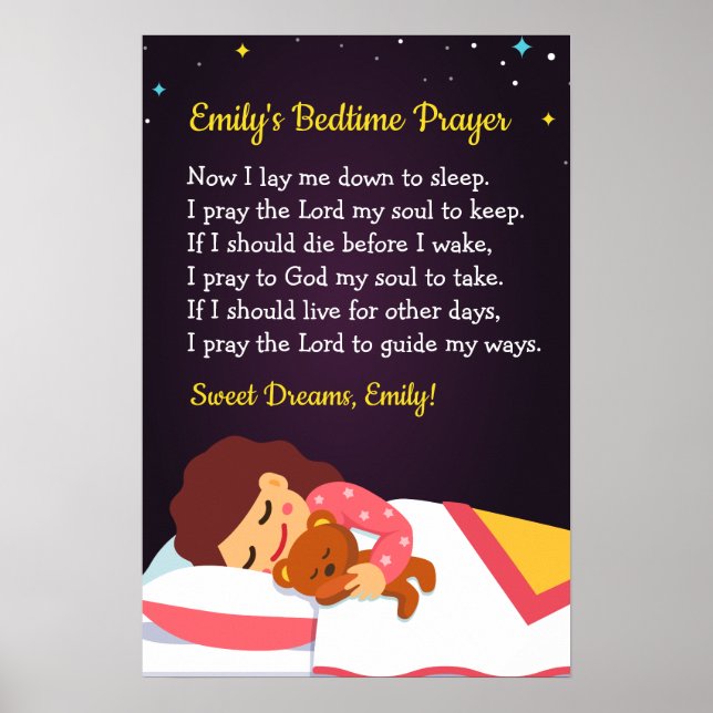 Bedtime Prayer Poster (Framsidan)