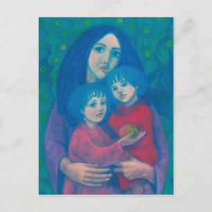 Bedtime-saga, mor& children art mors dag vykort