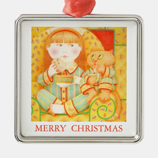 BEDTIME SNACK Premium Ornament + Text / Vit (Framsidan)