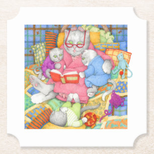 BEDTIME STORY Biljett Papper Underlägg - White