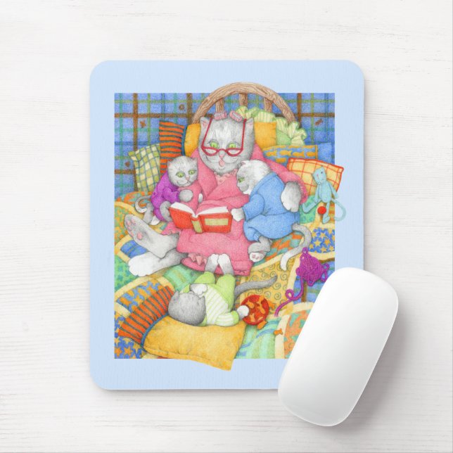 BEDTIME STORY Mousepad - Blue Musmatta (Med mus)