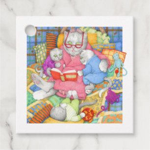 BEDTIME STORY Square Gift-Märkre - Vit Gåvor Etiketter
