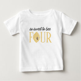 Bee 4-års födelsedags T-shirt: Söt att vara fyra T Shirt