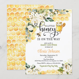 Bee A Little Honung är på väg mot babyskusen Inbjudningar