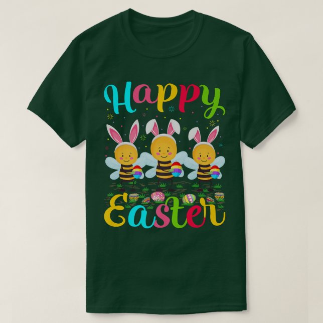 Bee Älskare Funny Påskägg Bunny Bee Glad påsk  T Shirt (Design framsida)