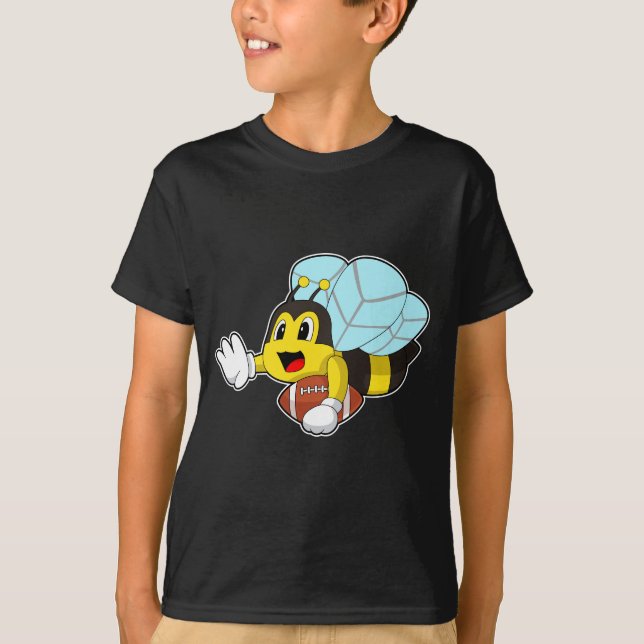 Bee American Football T Shirt (Framsida)