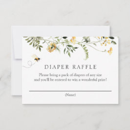 Bee and Gult Wildblommor Diaper Raffle-hölje Inbjudningar