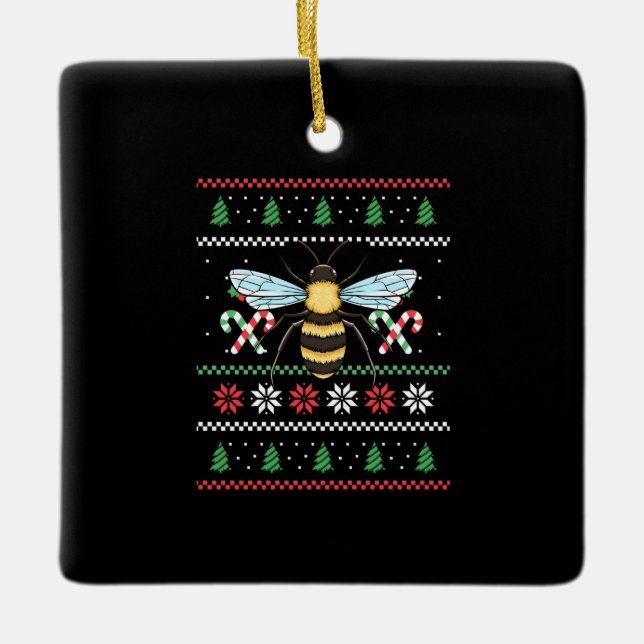 Bee Animal Bee Ugly jul Julgransprydnad Keramik (Framsida)