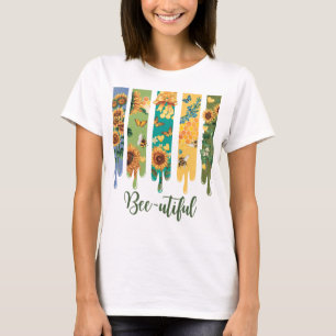 Bee-användbar Vår-teckning - Färgfull färgtonsdriv T Shirt
