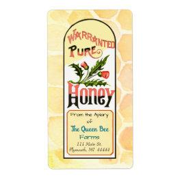 Bee Apiary Honung Shipping Labels Fraktsedel
