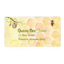 Bee Apiary Honung Shipping Labels Fraktsedel
