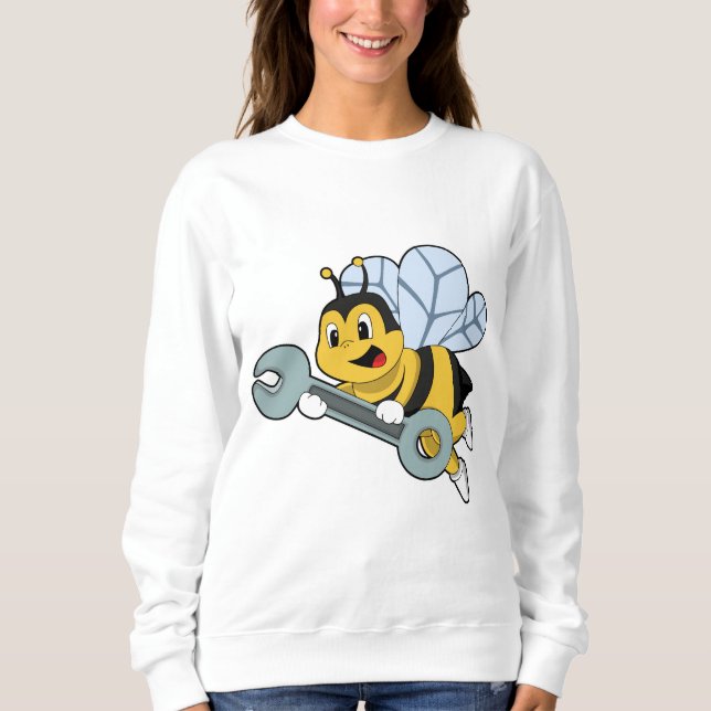 Bee as Mechanic with Wrench T Shirt (Framsida)