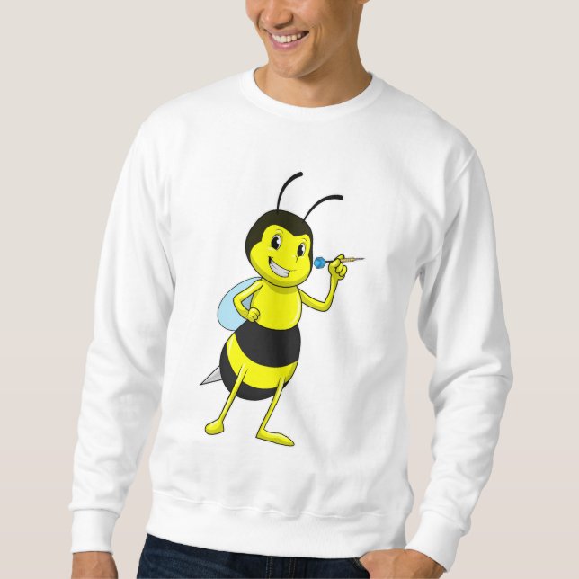 Bee at Darts med Dart Lång Ärmad Tröja (Framsida)
