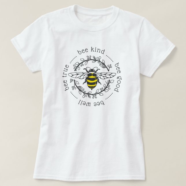 Bee Attitudes T Shirt (Design framsida)