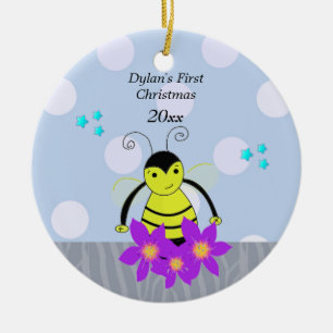 Bee Baby Första julen Julgransprydnad Keramik