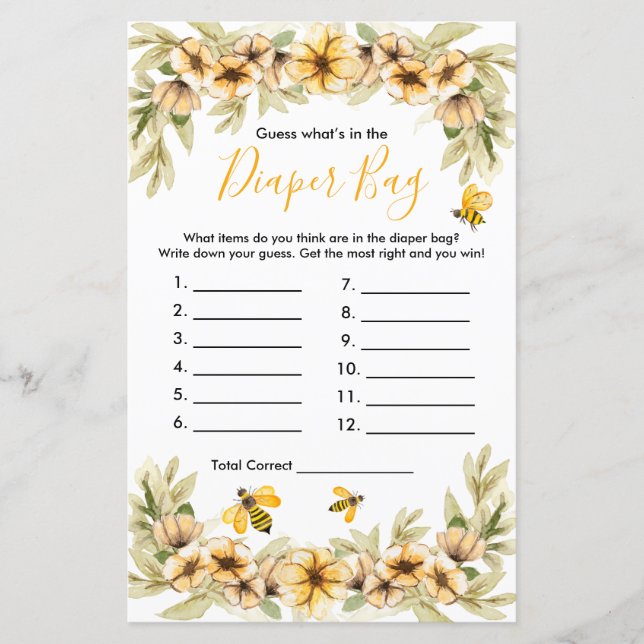 Bee Baby gissar vad som finns i dagboksspelet (Framsida)