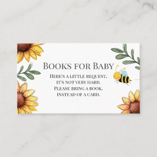 Bee Baby Shower Bokar för begäran om Baby Visitkort