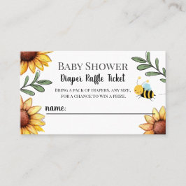 Bee Baby Shower Diaper Raffle Biljett