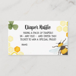 Bee Baby Shower Diaper Raffle Insert Mamma to Bee Tilläggskort