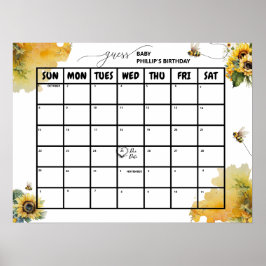 Bee Baby Shower | Förfallodatum Poster