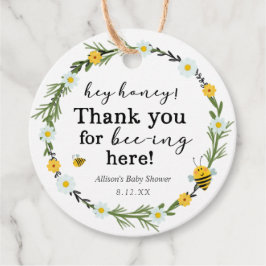 Bee Baby Shower Gåvor Etiketter