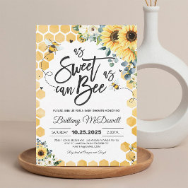 Bee Baby Shower Gender Neutral-inbjudan Inbjudningar