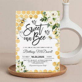Bee Baby Shower Gender Neutral-inbjudan Inbjudningar