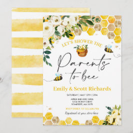 Bee Baby Shower Gender Neutral Paral to Bee Baby Inbjudningar