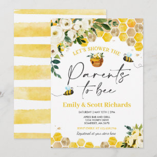 Bee Baby Shower Gender Neutral Paral to Bee Baby Inbjudningar