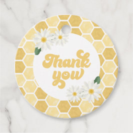 Bee Baby Shower honeycomb and daisys Tack Gåvor Etiketter