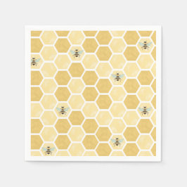 Bee Baby Shower honeycomb Pappersservett
